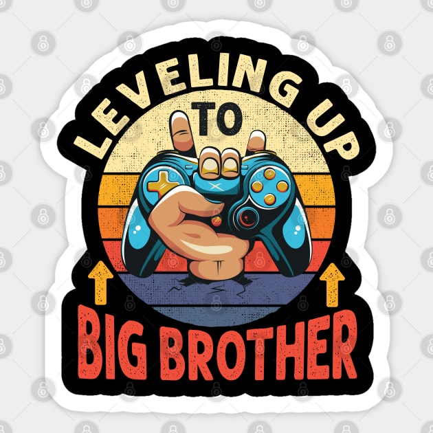 Leveling Up to Big Brother Video Gamer Promoted to Big Bro Boy Sticker by DenverSlade